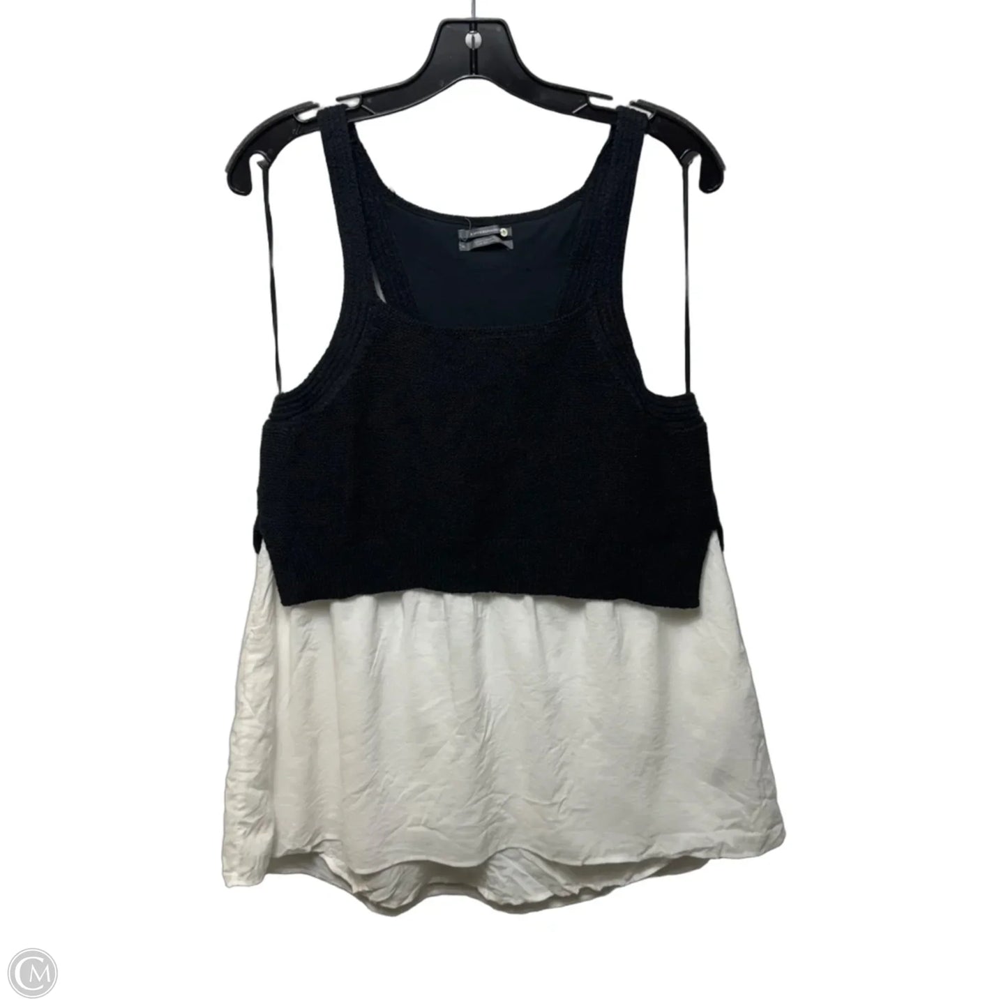 Top Sleeveless By Anthropologie In Black & White, Size: Xl