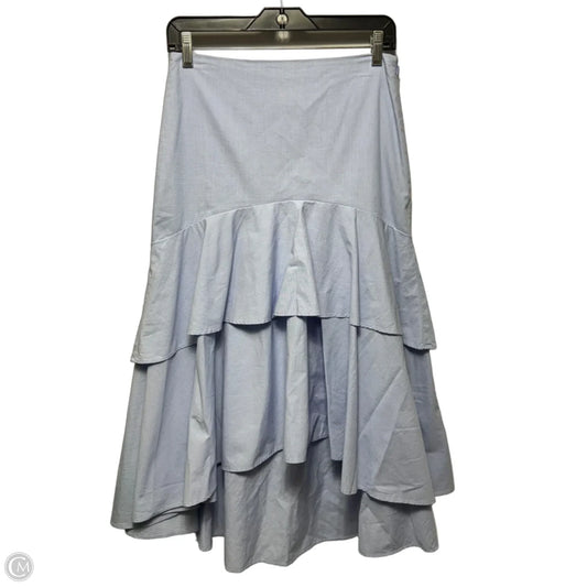 Ruffle High-Low Skirt Maxi By Banana Republic In Blue, Size: 4p