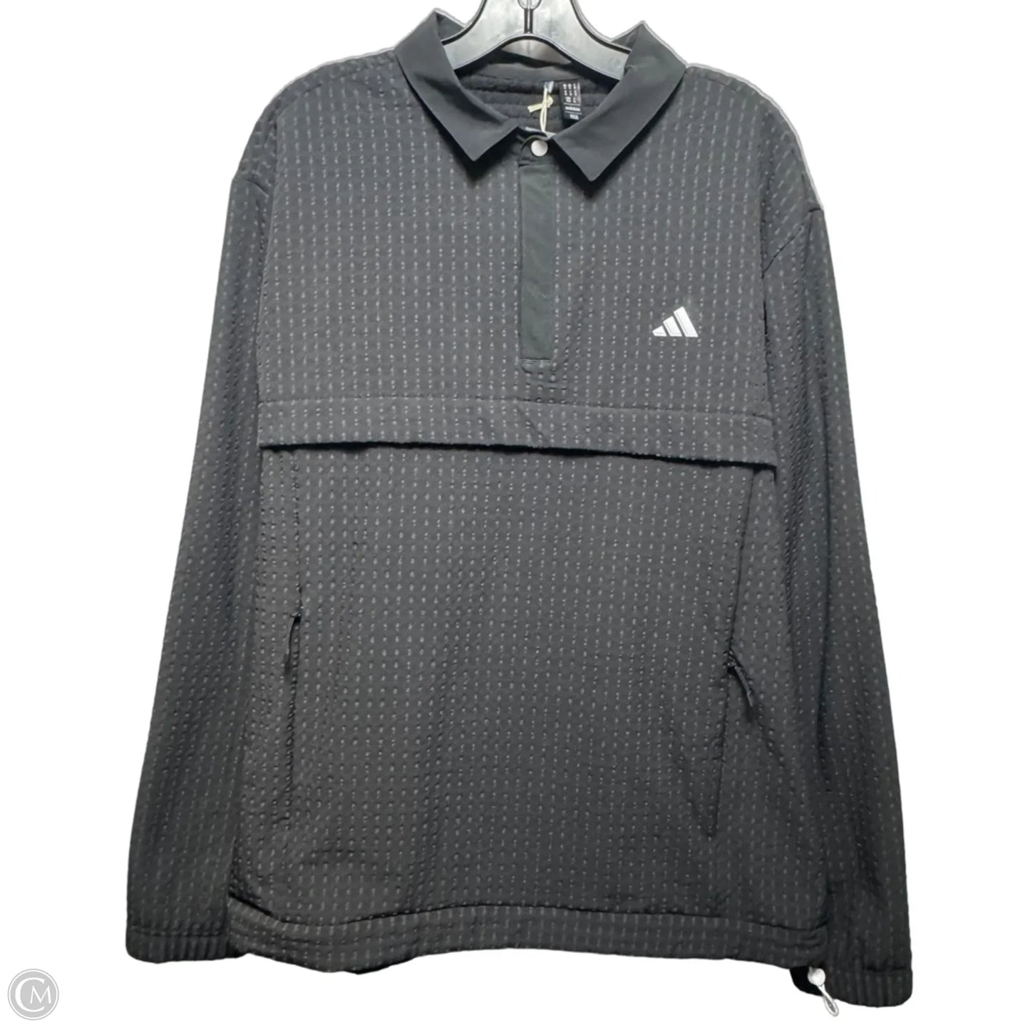 Athletic Jacket By Adidas In Black, Size: M