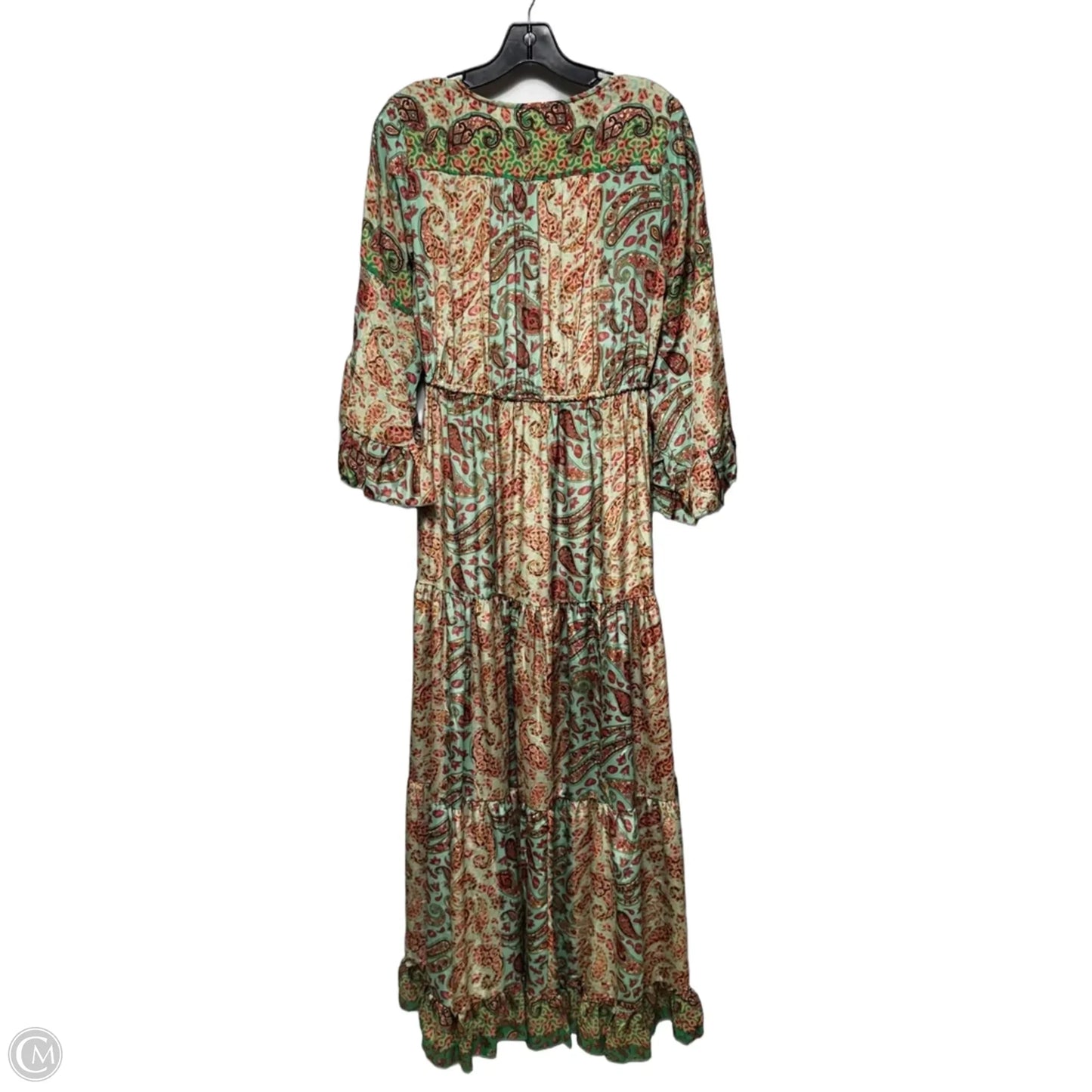 Silk Blend Dress Casual Maxi Unbranded In Paisley Print, Size: M (estimated)