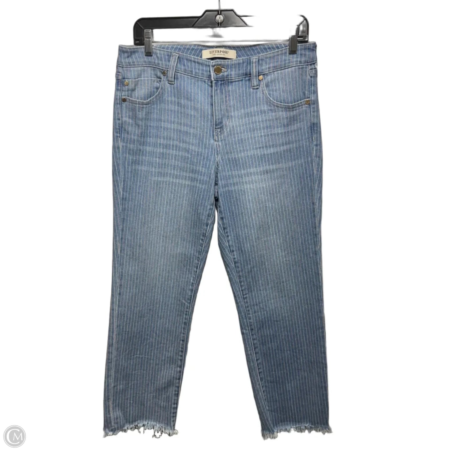 Jeans Straight By Liverpool In Striped Pattern, Size: 6/28
