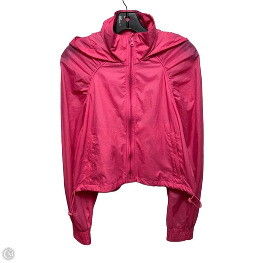 Jacket Windbreaker By Karlie In Pink, Size: S