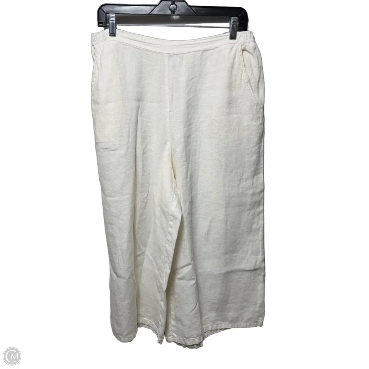Pants Linen By Match Point In Cream, Size: Xl