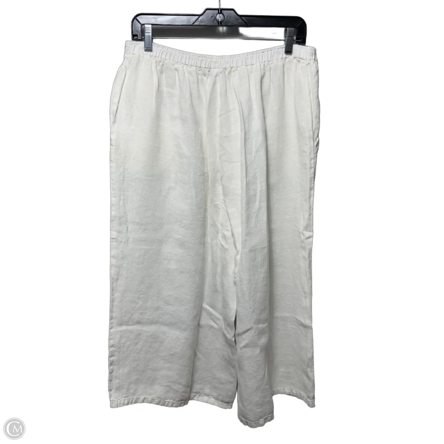 Pants Linen By Match Point In Cream, Size: Xl