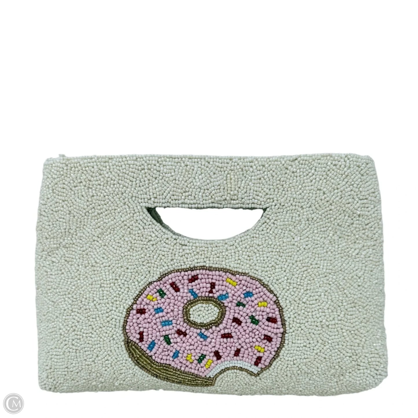 Beaded Donut Clutch Evening Bag  By Rachel Zoe, Size: Small