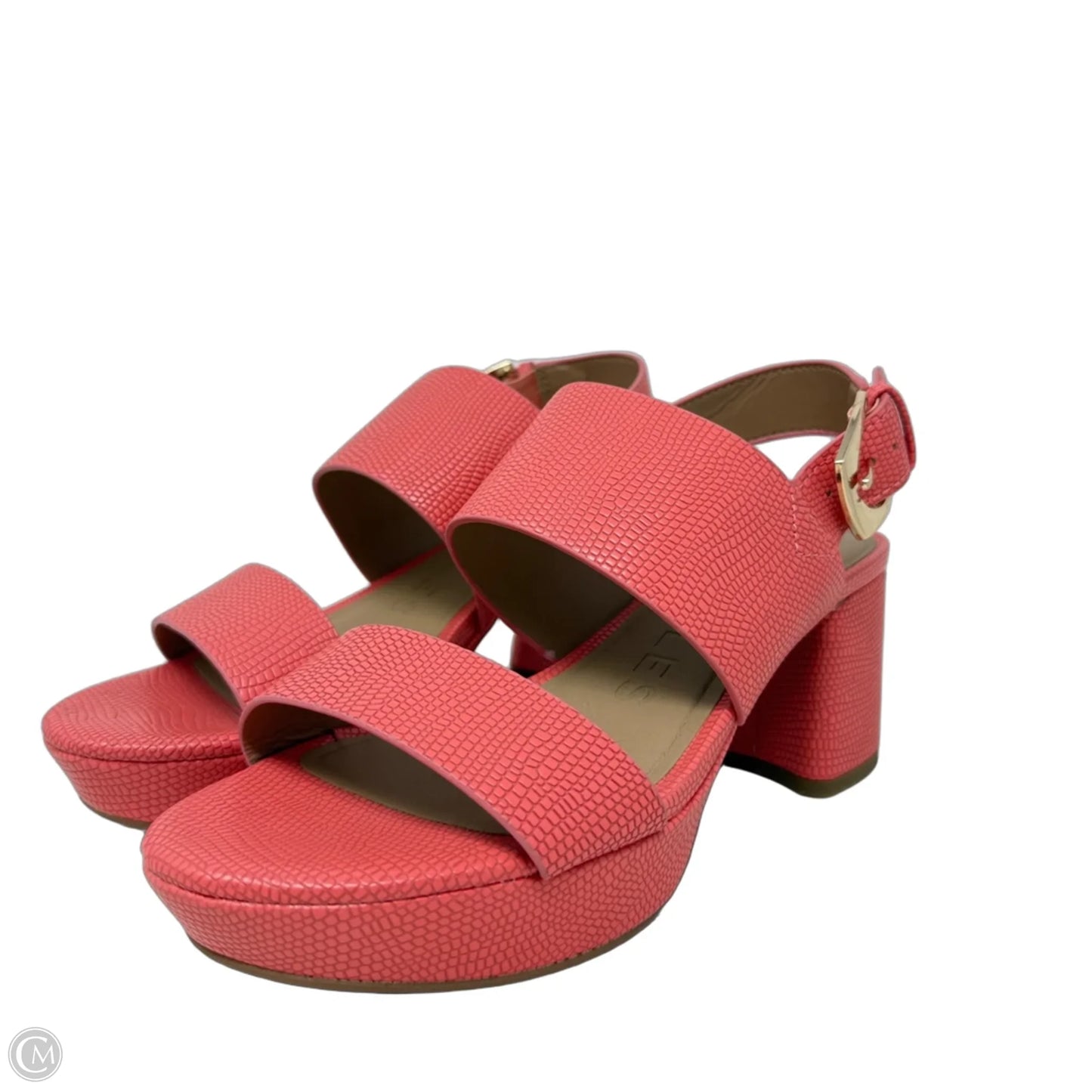 Camilia Block Heel Sandals By Aerosoles In Coral, Size: 6.5