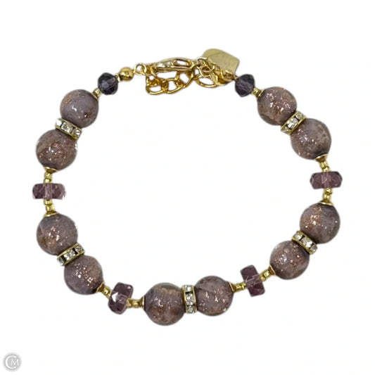 Metallic Glass Beaded Bracelet By Zecchin