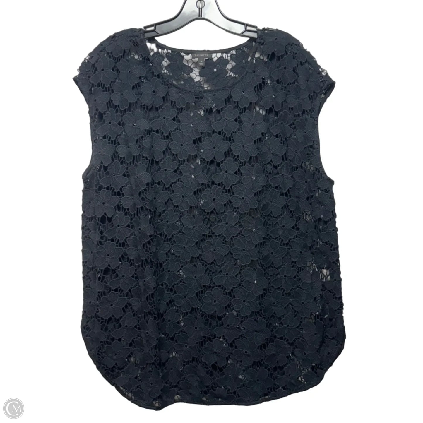 Top Sleeveless By Talbots In Black, Size: M