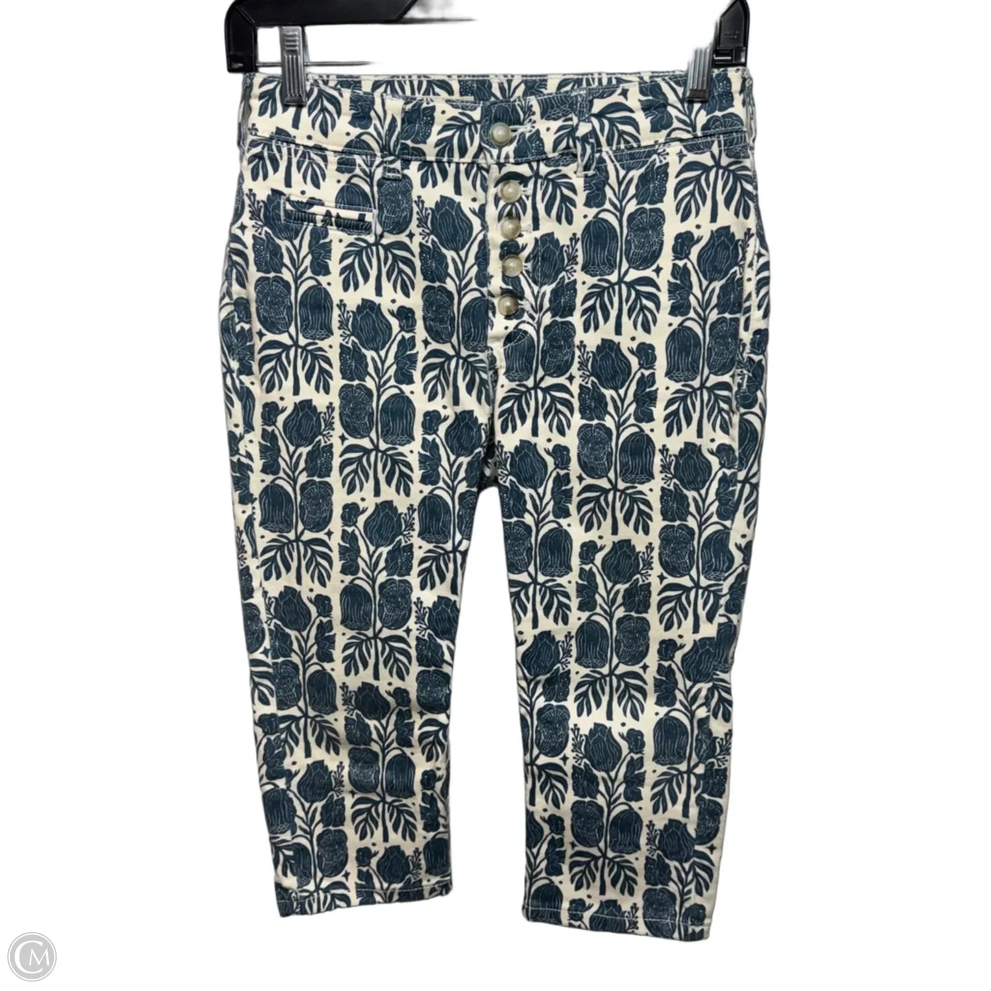 High Rise Denim Legging By Pilcro In Floral Print, Size: 2/26