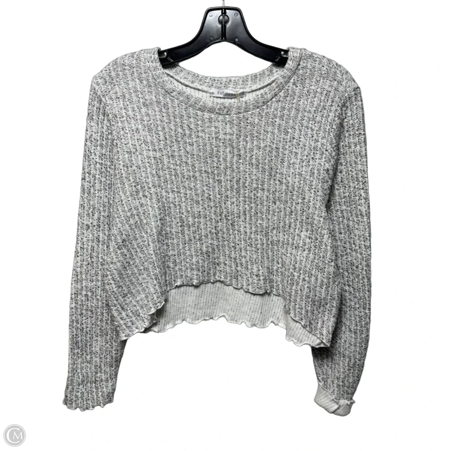 Cropped Sweater By Cut Loose In White, Size: M