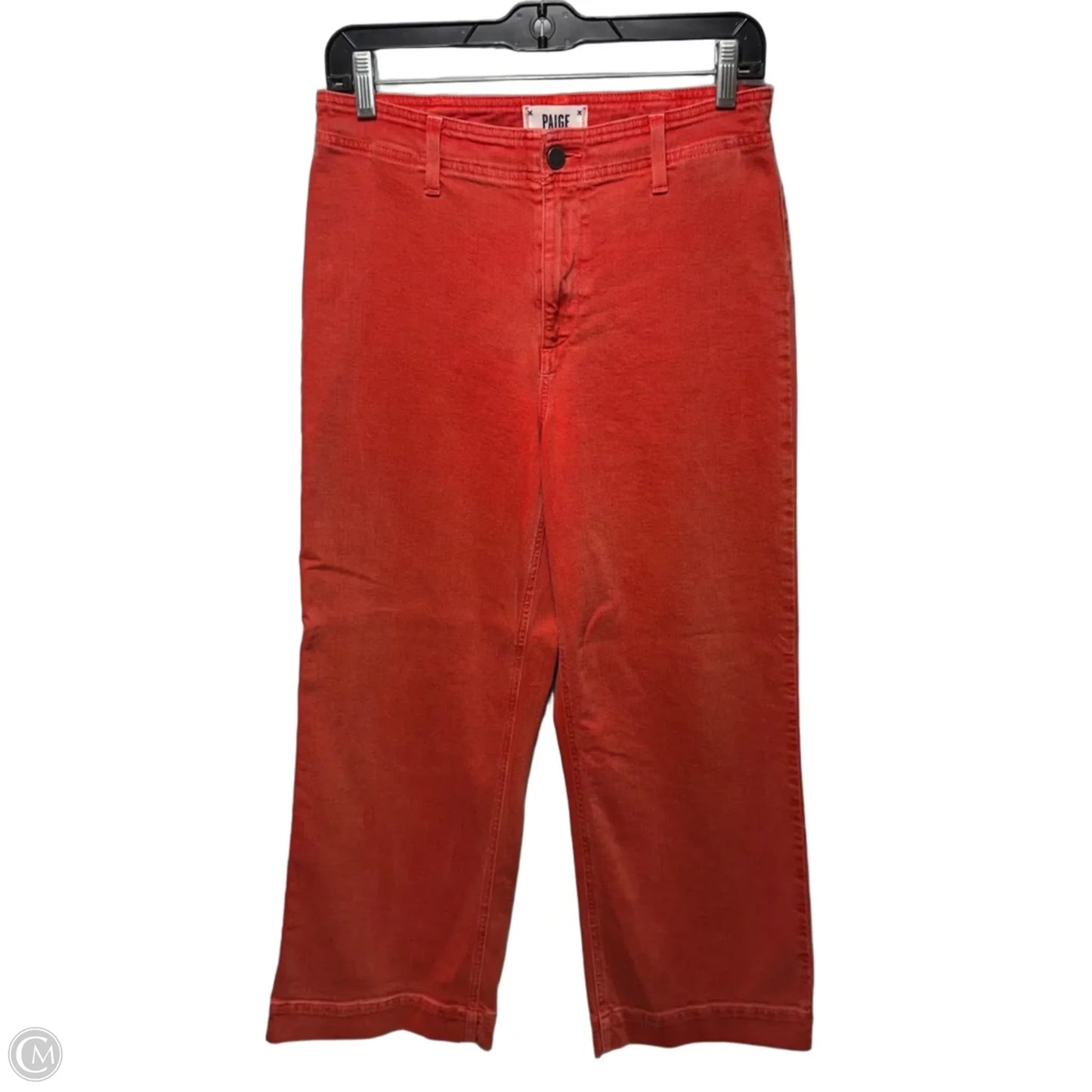 Jeans Straight By Paige In Red Denim, Size: 6