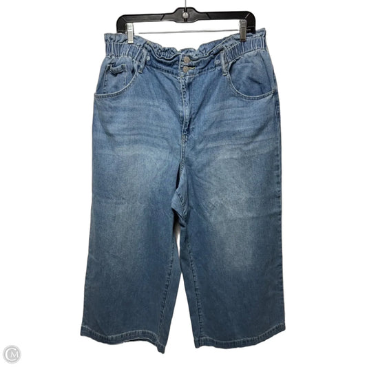 Jeans Wide Leg By Wonderly In Blue Denim, Size: 16