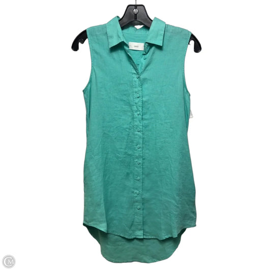 Linen Tunic Sleeveless By Onia In Aqua, Size: Xs
