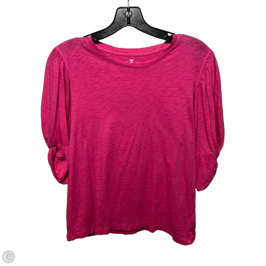 Top Short Sleeve By Velvet By Graham & Spencer In Pink, Size: Xs