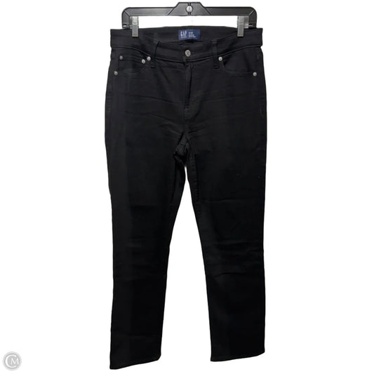 Classic Straight Jeans By Gap In Black Denim, Size: 10