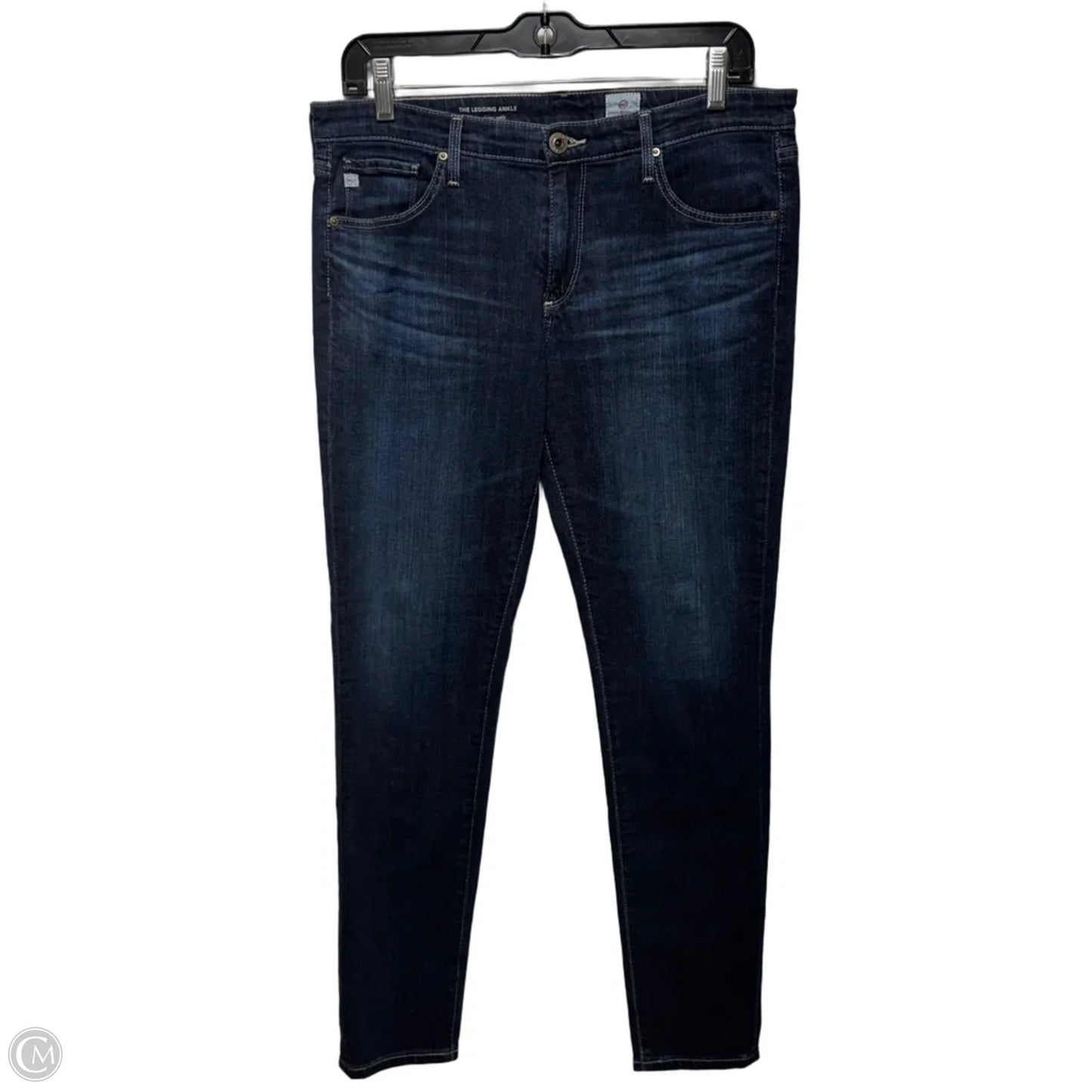 Super Skinny Ankle Jeans By Adriano Goldschmied In Blue Denim, Size: 10/30