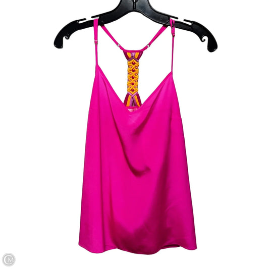 Silk Cami Top Sleeveless Designer By Lilly Pulitzer In Pink, Size: M