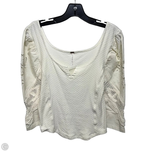 Top Long Sleeve By Free People In Cream, Size: S