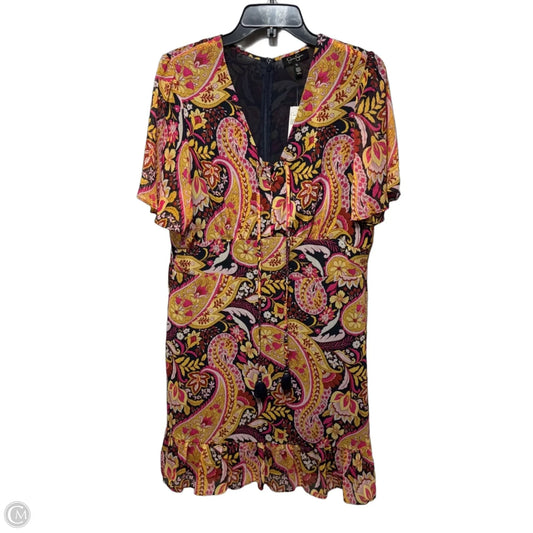 After Midnight Paisley World Lottie Dress Casual Short By Jessica Simpson In Multi-colored, Size: Xl