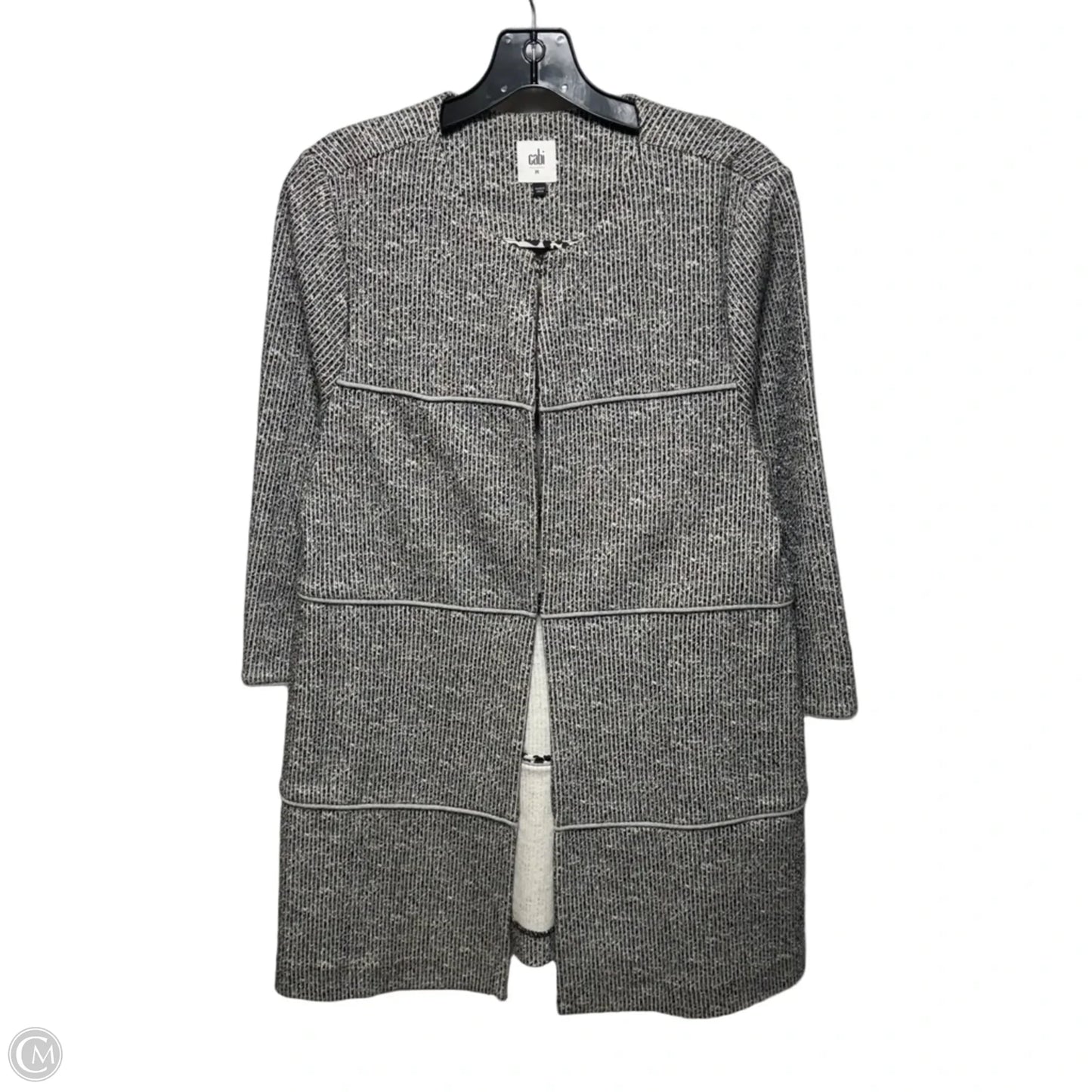 Sweater Cardigan By Cabi In Black & White, Size: M