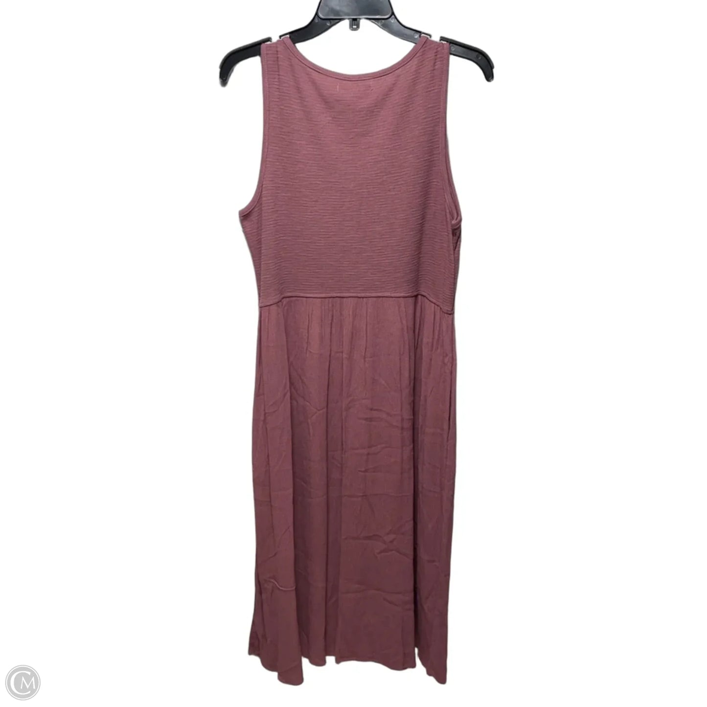 Button Front Midi Dress Designer By Frye In Pink, Size: L