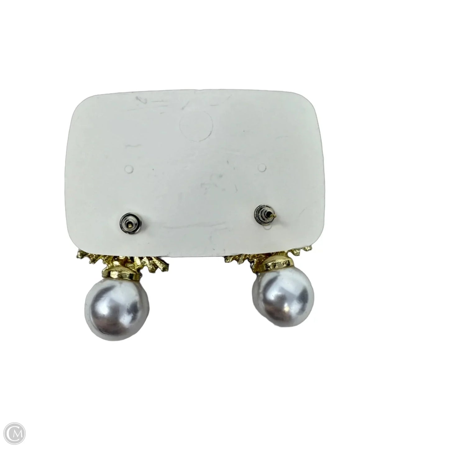 Crystal Snowflake & Faux Pearl Drop Earrings