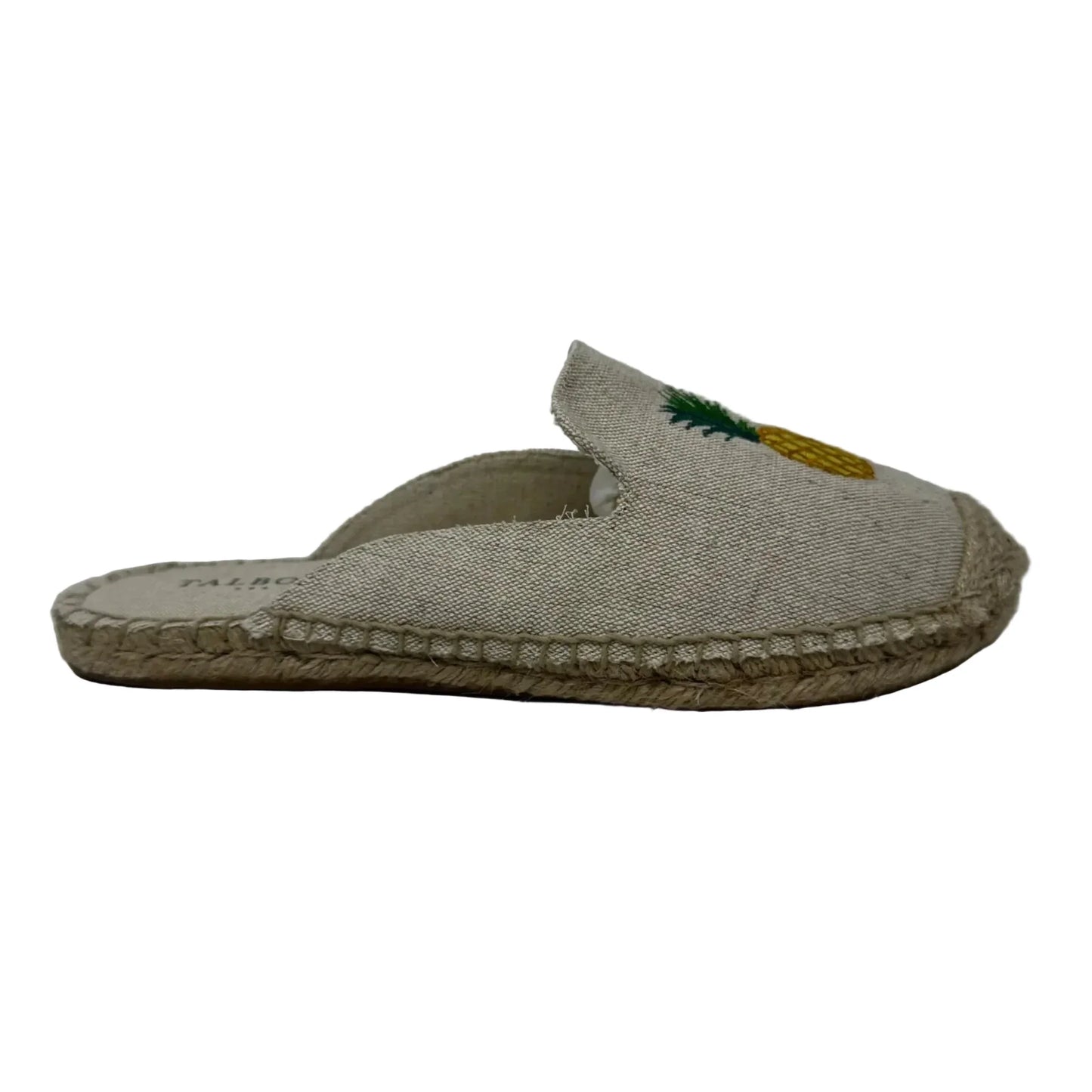 Pineapple Espadrille Shoes Flats By Talbots In Cream, Size: 8