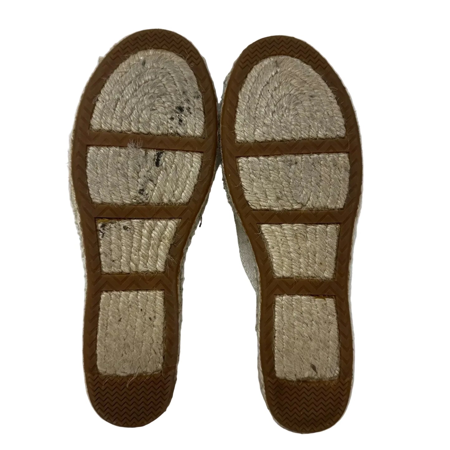 Pineapple Espadrille Shoes Flats By Talbots In Cream, Size: 8