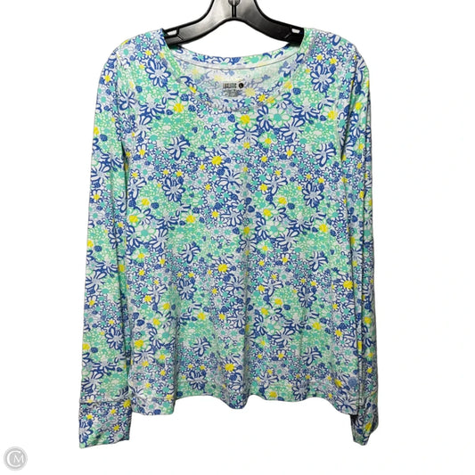 Renay Athletic Top Long Sleeve Designer By Luxletic Lilly Pulitzer In Floral Print, Size: L