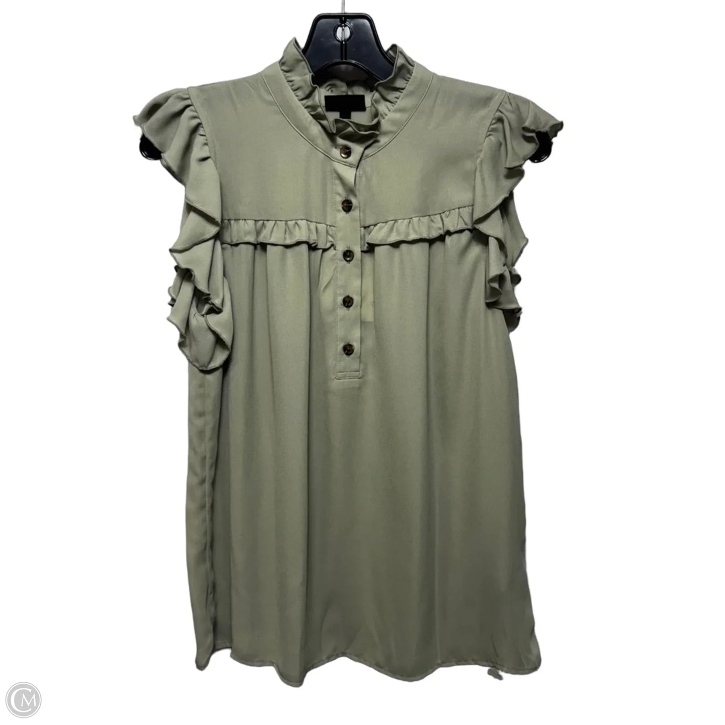 Top Sleeveless By Who What Wear In Green, Size: S