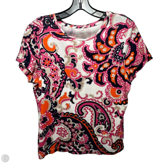 Top Short Sleeve By Talbots In Multi-colored, Size: L