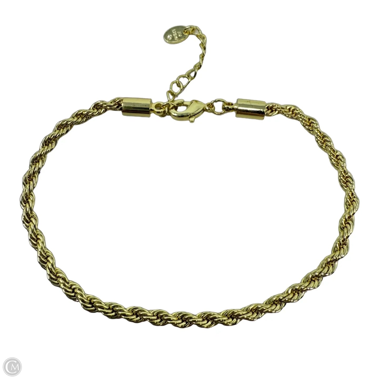 Gold Tone Rope Chain Bracelet