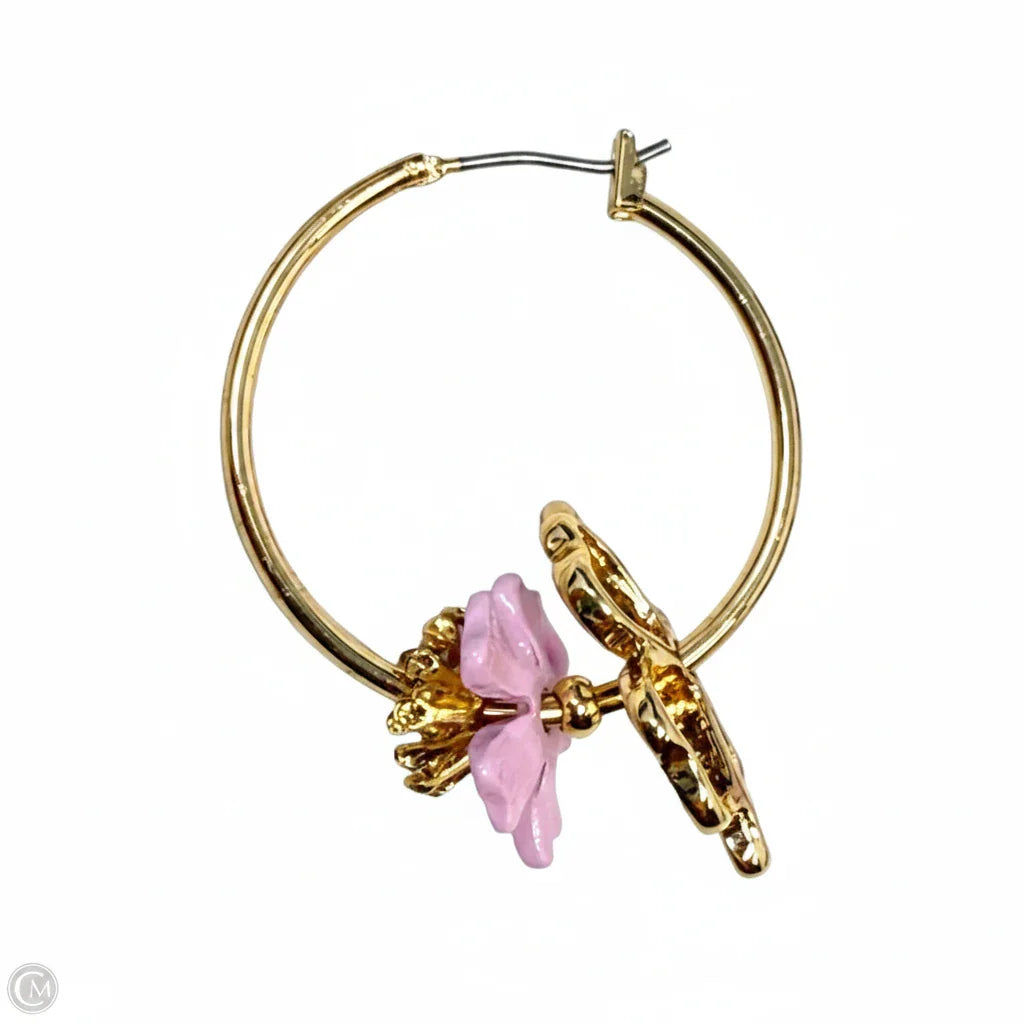 Layered Floral Hoop Earrings