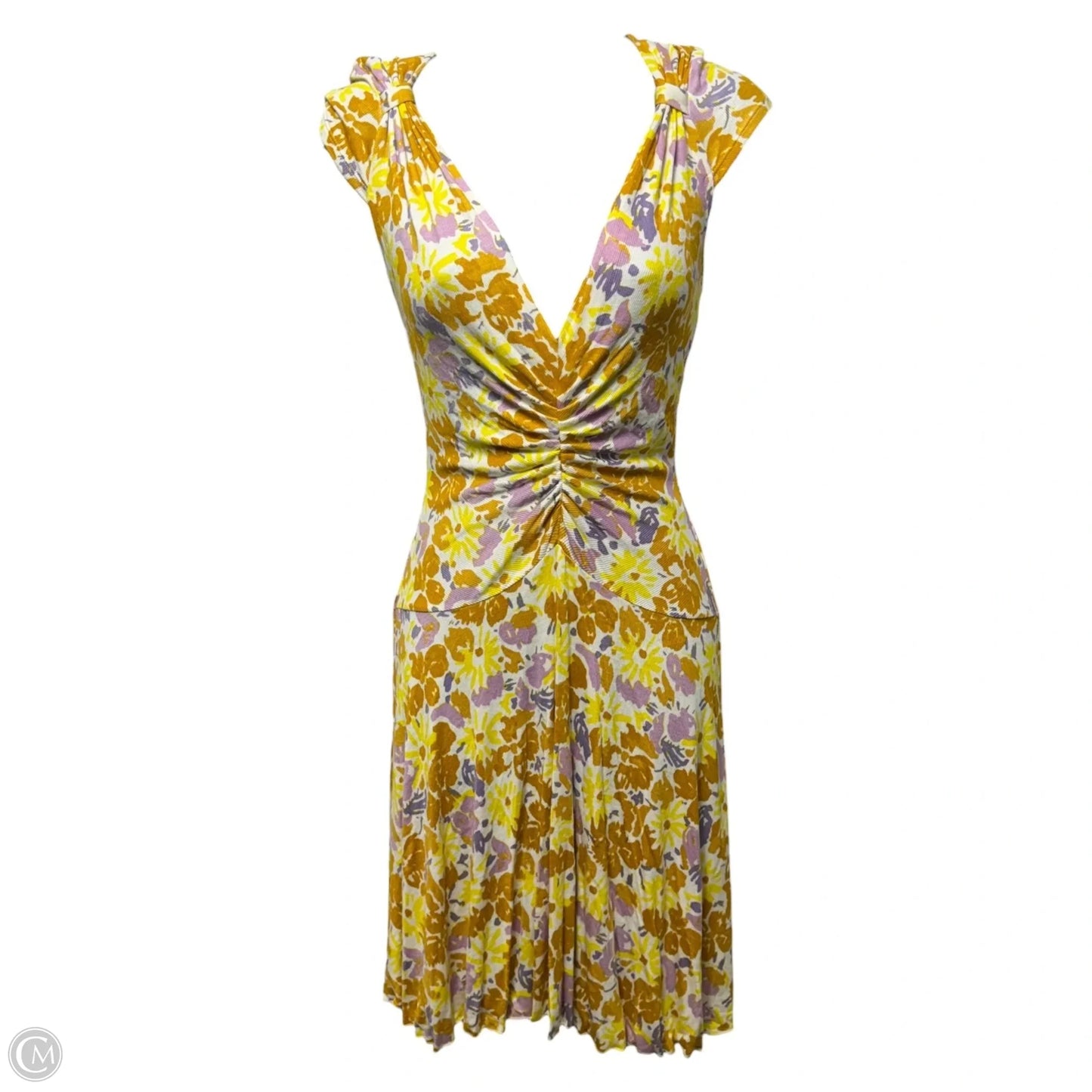 Key to Your Heart Ruched Mini Dress By Free People In Floral Print, Size: XS
