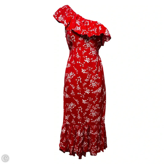 Westcott One Shoulder Dress Casual Midi By Rue Stiic In Floral Print, Size: XS