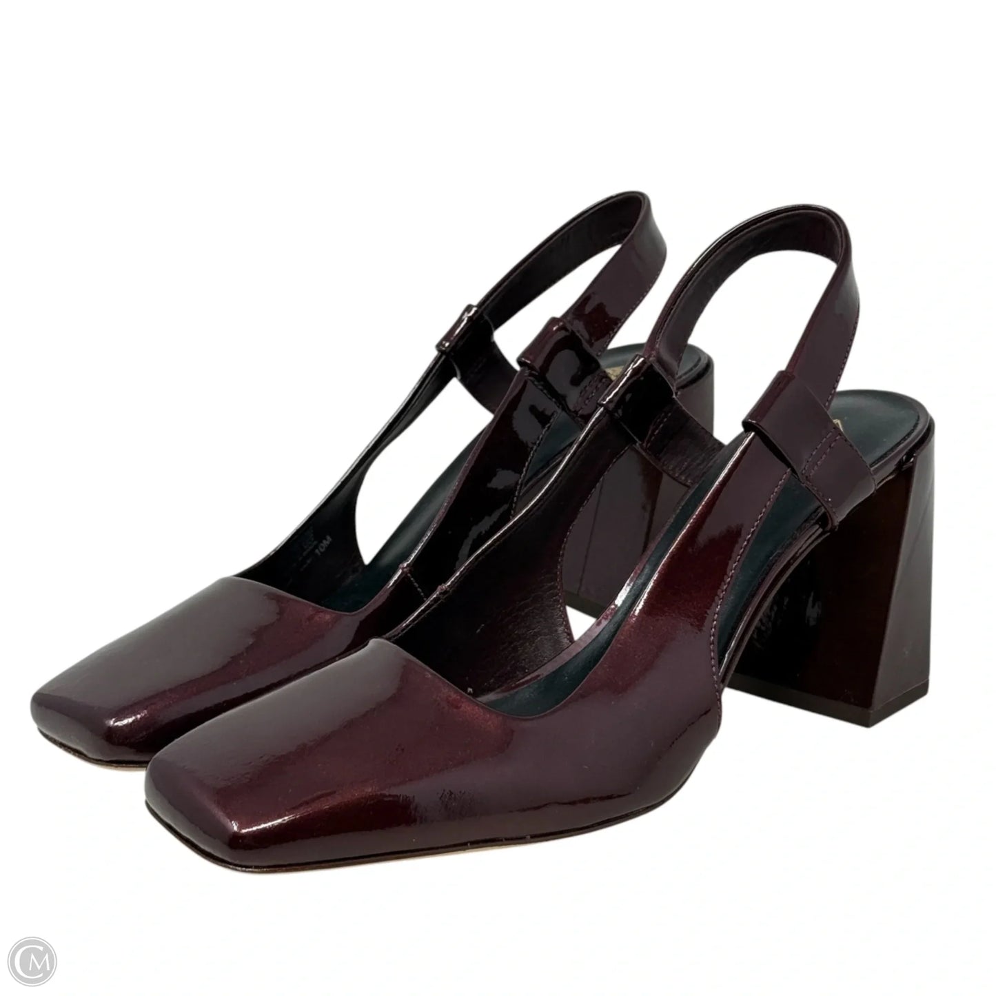 Salma Patent Leather Block Heel Slingback Pumps By Antonio Melani In Red, Size: 10