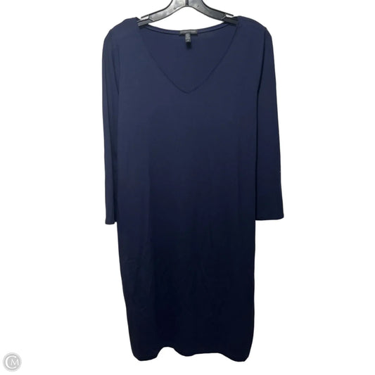 Dress Casual Midi By Eileen Fisher In Navy, Size: L