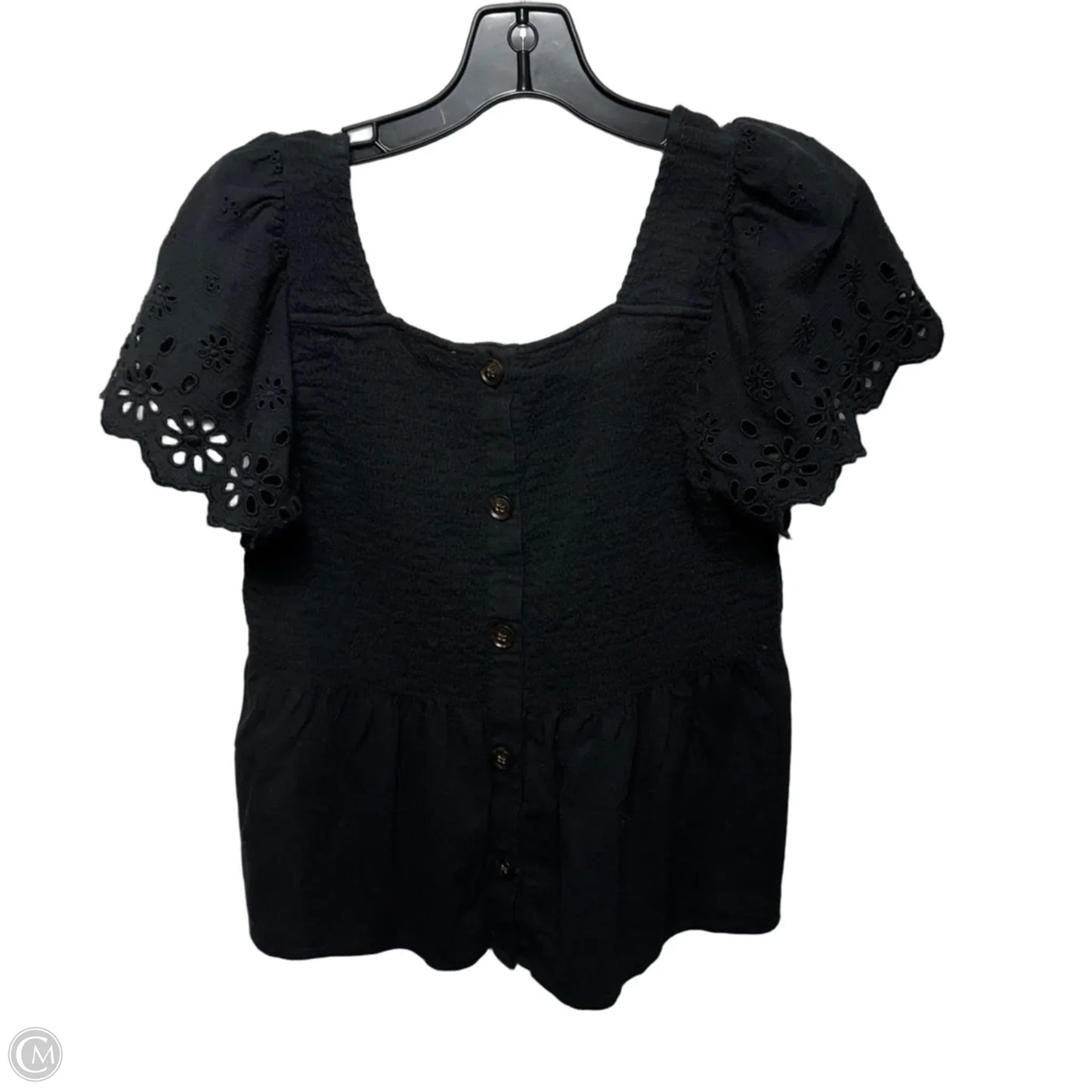Top Short Sleeve By Madewell In Black, Size: M