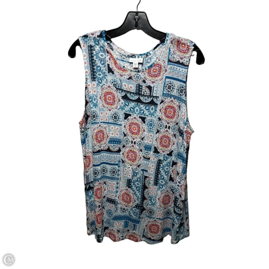 Linen Top Sleeveless By J. Jill In Multi-colored, Size: L