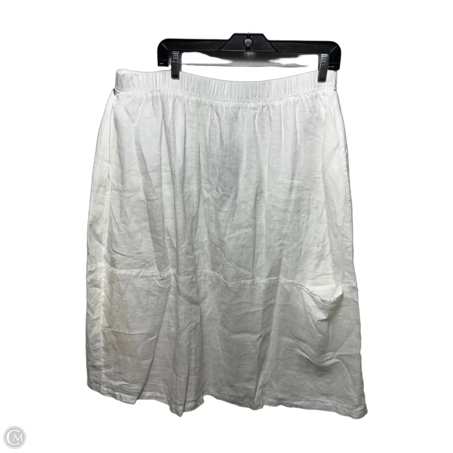 Skirt Midi By Eileen Fisher In Cream, Size: Xl