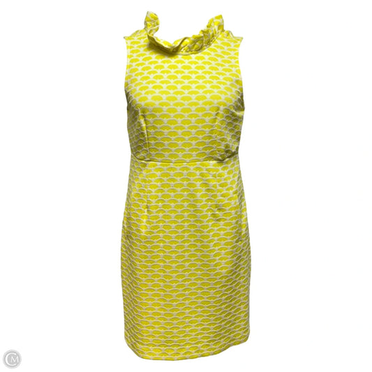 Ella Ruffle Neck Mini Dress By Tyler Boe In White & Yellow, Size: M
