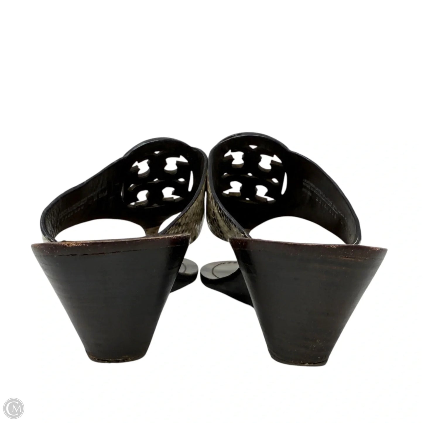 Louisa Wedge Sandals Designer By Tory Burch In Snakeskin Print, Size: 9