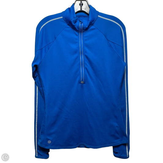 Athletic Top Long Sleeve Collar By Athleta In Blue, Size: M