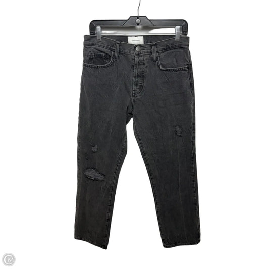The Original Straight Jeans By Current/elliott In Valo Destroy Black Denim, Size: 6/28