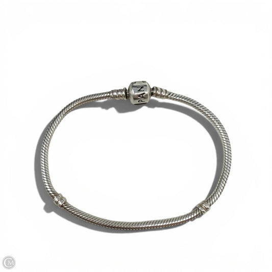 Sterling Silver Barrel Clasp Smooth Snake Chain Bracelet By Pandora