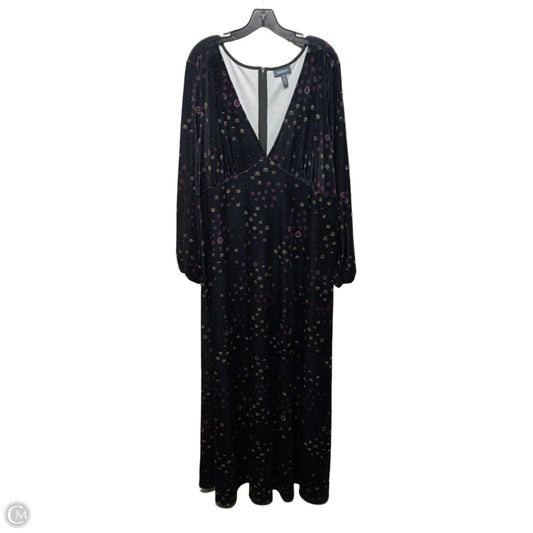 Velvet Dress Casual Maxi By Modcloth In Multi-colored, Size: 3x