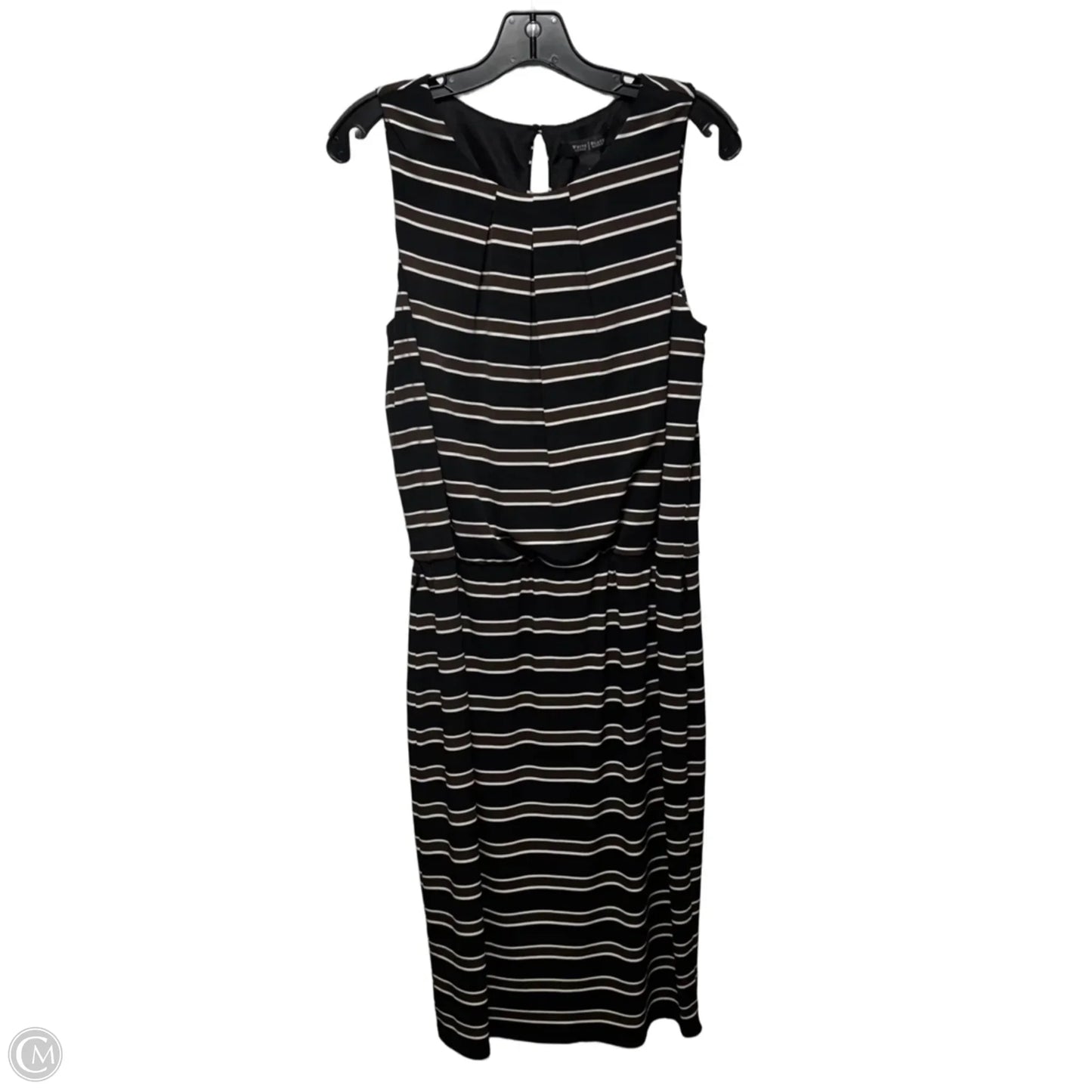 Dress Casual Midi By White House Black Market In Striped Pattern, Size: 12