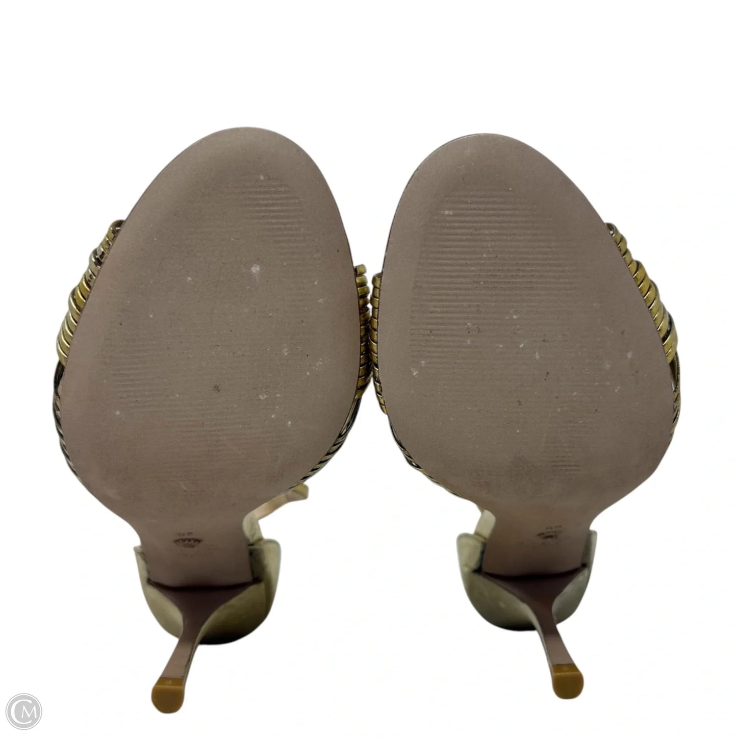 Paulette Sandals Designer By Stuart Weitzman In Gold, Size: 8.5