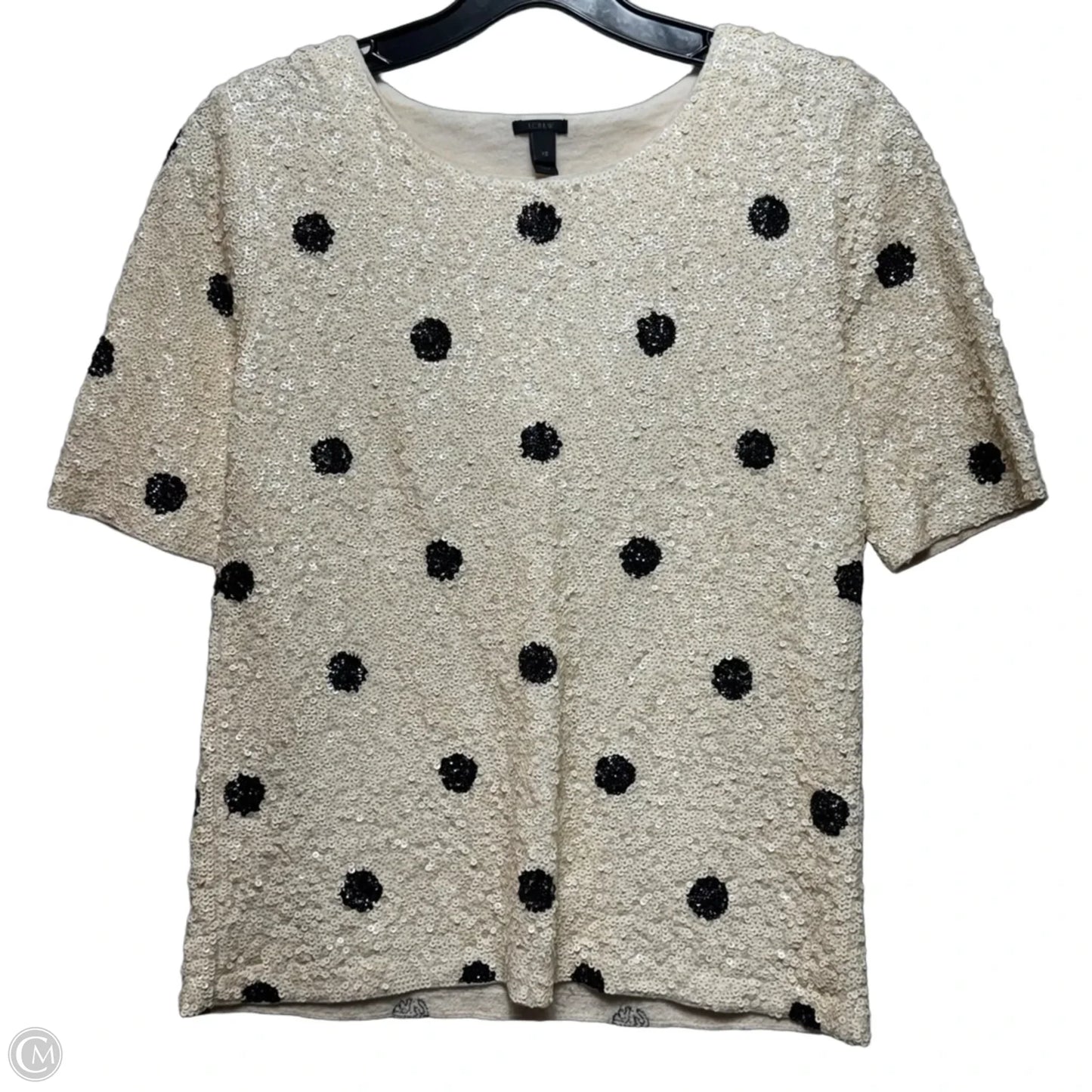 Top Short Sleeve By J. Crew In Polkadot Pattern, Size: Xs