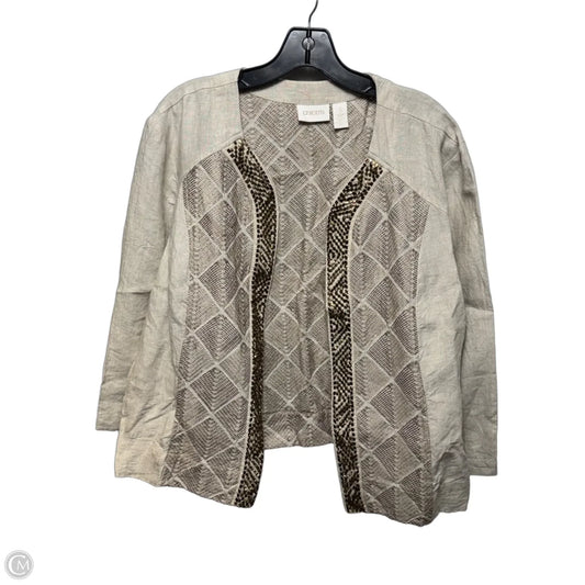 Linen Jacket Other By Chicos In Beige, Size: Xl